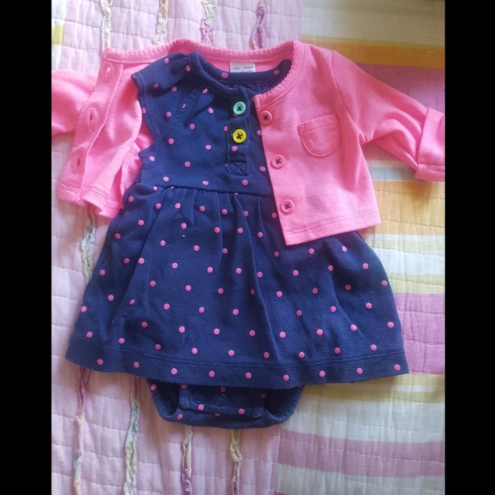 Dress with matching cardigan